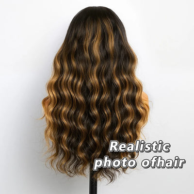 1B30 Gradient color Half wig Human Hair Body Wave Loose Wave Full Machine Made Body wave human hair wigs For Women