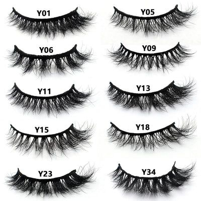 FOXESJI Real Mink Fluffy Short Eye Lashes Extension Wispy Soft Natural Short False Eyelashes Daily Wear Full Strip Lashes Makeup