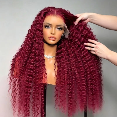 Deep Wave Lace Front Wigs Human Hair 200 Density 5x5 Glueless Lace Front Wigs Human Hair Brazilian Curly Wig Wet Wavy Glueless Frontal Wigs for Women Natural Black Deep Wave Wig