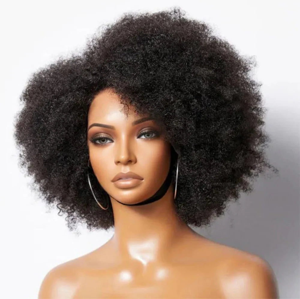Short Kinky Curly HD Lace Front Hair Wig