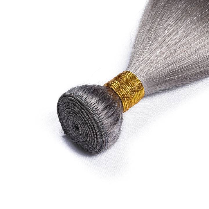 Gray Straight Human Hair Bundles - JoySky Hair