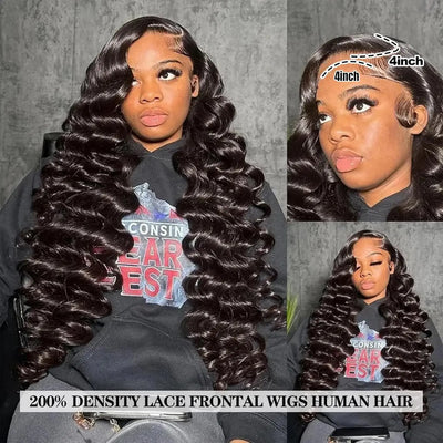 40 Inch Loose Deep Wave 13x4 13x6 Lace Front Human Hair Wigs 250 Density Water Curly Nature Wave HD Lace Frontal Wig Preplucked