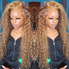Glueless Curly Wigs Highlight Wig Human Hair 13x6 HD Lace Frontal Wigs 100% Human Hair Water Deep Curly Wave HD Lace Front Wig