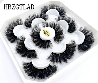 HBZGTLAD New 5 Pairs 25mm 3d Mink Lashes Faux Mink Lash Wispy Thick Natural Full Strip Lashes