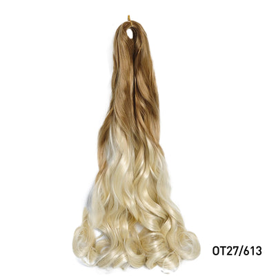 French Curls Braiding Hair Extensions Synthetic Hair Loose Wave Spiral Curl Braids High Temperature Ombre Pre Stretched Hair