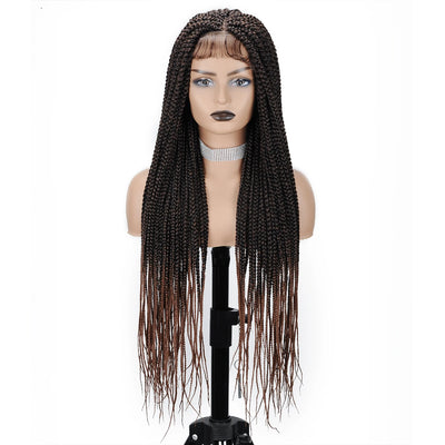 36" Full Lace Braided Wigs Synthetic Hair Box Braids Lace Front Wigs Knotless Braided Wigs For Black Women Braiding Wigs African