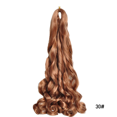French Curls Braiding Hair Extensions Synthetic Hair Loose Wave Spiral Curl Braids High Temperature Ombre Pre Stretched Hair