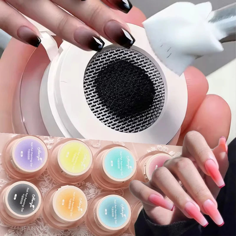 5ml Nail Art Cushion Gradient Painting Gel Black Ombre Patting Gel Polish UV/LED Blush Blooming Aura Manicure Nail Polish Tools