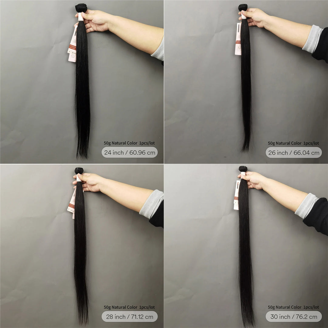 Straight Human Hair Bundles – Natural Black - JoySky Hair