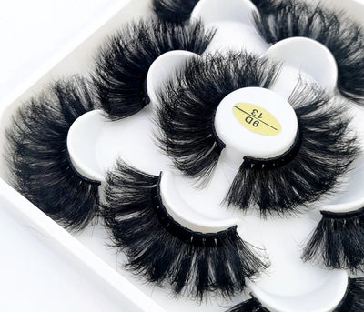 HBZGTLAD New 5 Pairs 25mm 3d Mink Lashes Faux Mink Lash Wispy Thick Natural Full Strip Lashes