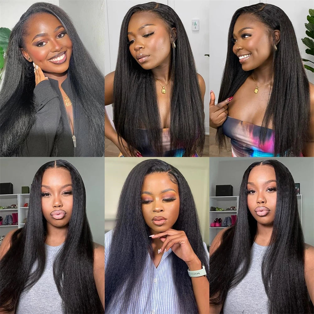 Kinky Straight Human Hair Bundles – Natural Yaki Texture - JoySky Hair