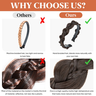 SARLA Synthetic Butterfly Braided Headband Hair Belt Plaited Hairband Bohemian Style Women Hairstyle Hairpieces H26