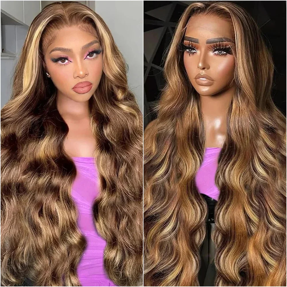 Highlight Body Wave HD Lace Front Human Hair Wig