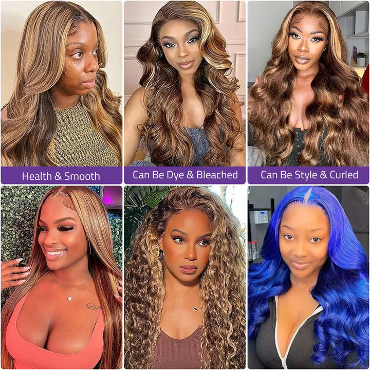 Highlight Body Wave HD Lace Front Human Hair Wig