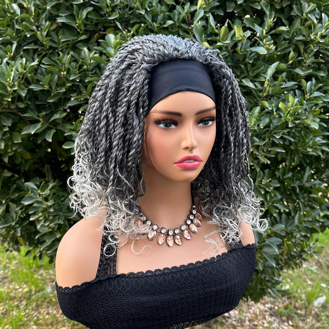 Short Twist Braided Headband Wig - JoySky Hair