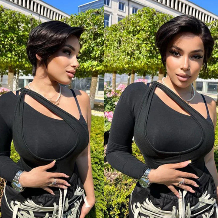 Pixie Cut 13x4 Lace Front Human Hair Wig
