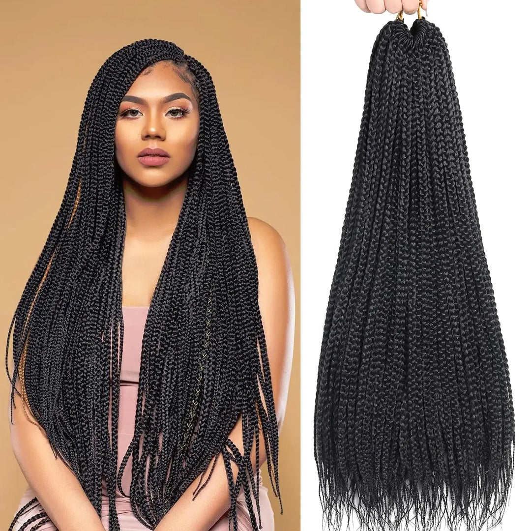 Pre-Looped Box Braided Crochet Hair Wig
