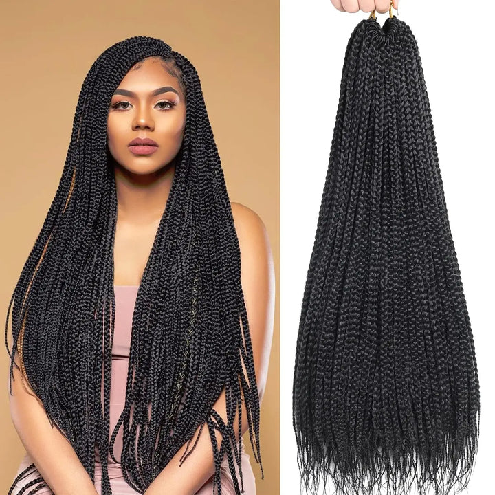 Pre-Looped Box Braided Crochet Hair Wig