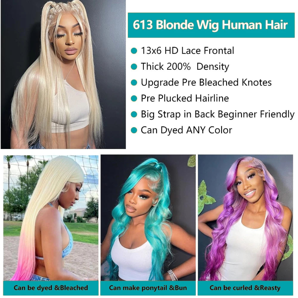 Blonde Straight HD Lace Front Hair Wig