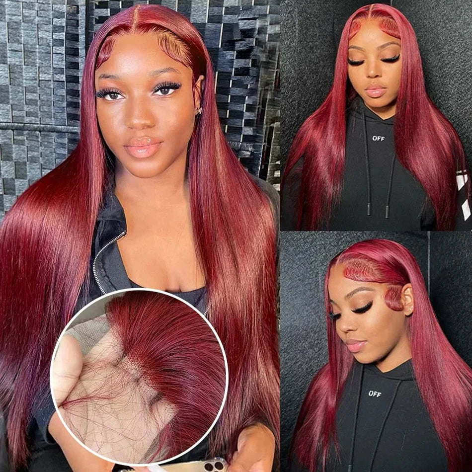 Burgundy Straight Human Hair Bundle