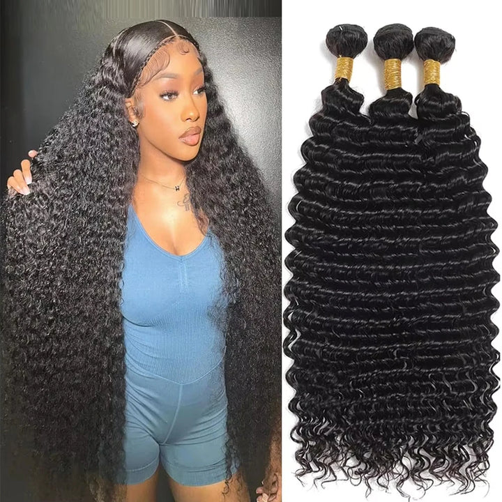 Deep Wave Brazilian Human Hair Bundle