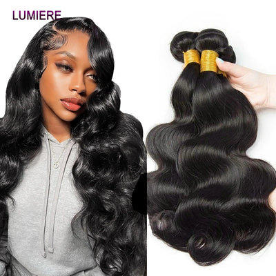Body Wave100% Raw Virgin Human Hair Bundles Deal Brazilian Hair Weave Bundles 1/3/4 PCS Hair Weave Extensions 8-30" Double Weft