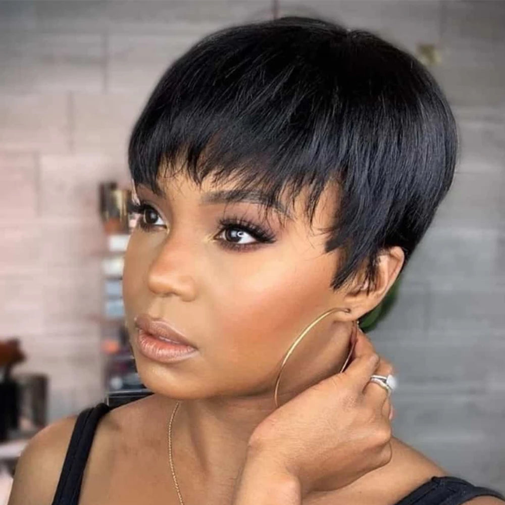 Ready-to-Wear Straight Pixie Cut Hair Wig - JoySky Hair