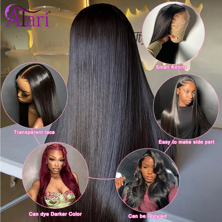 Straight Transparent Lace Front Human Hair Wig - JoySky Hair