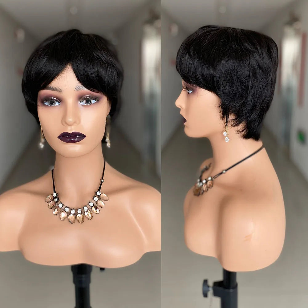 Ready-to-Wear Straight Pixie Cut Hair Wig - JoySky Hair