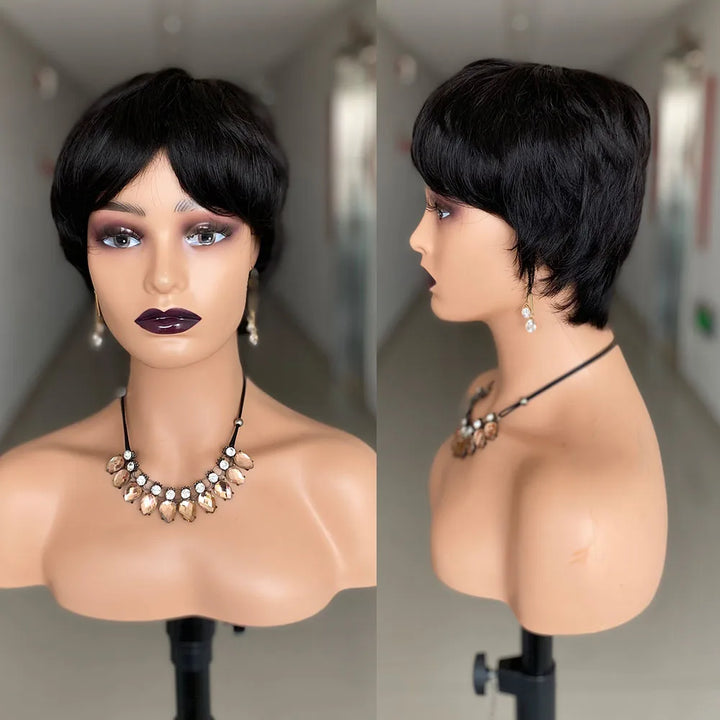 Ready-to-Wear Straight Pixie Cut Hair Wig - JoySky Hair
