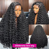 WIGIRL 30 40 Inch Deep Wave Curly 13x4 Lace Frontal Wigs 13x6 HD Transparent Lace Frontal Human Hair Wig Water For Women