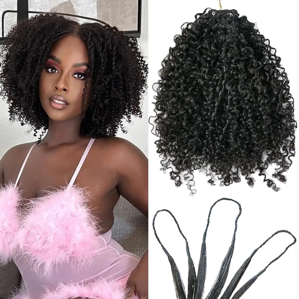 Afro Kinky Curly Human Hair Crochet Bundles