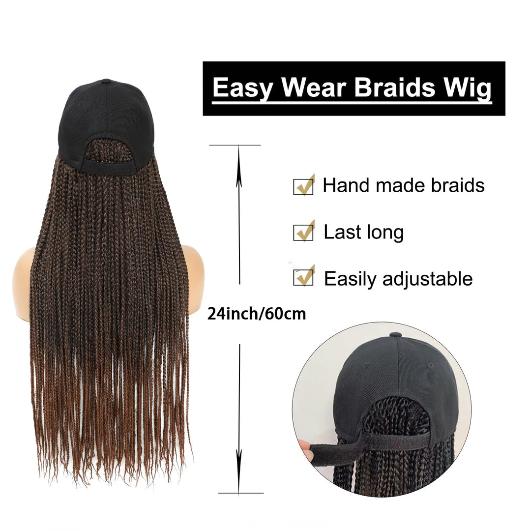 Baseball Cap with Braided Hair - JoySky Hair