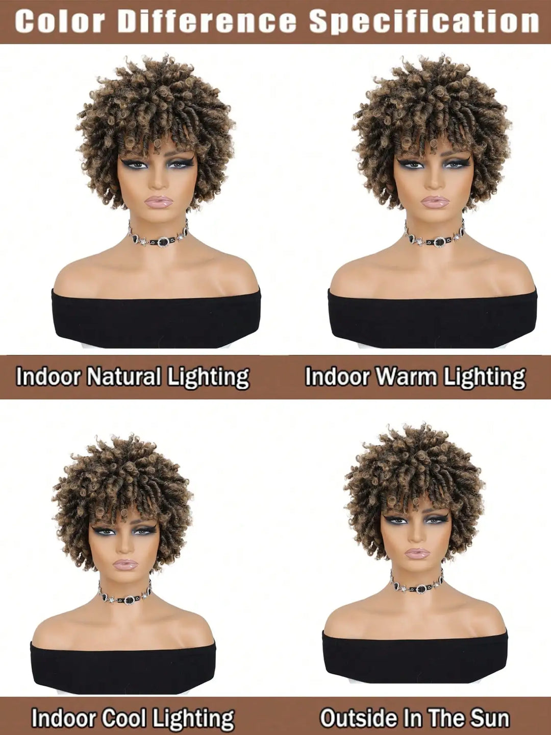 Short Afro Faux Locs Braided Wig