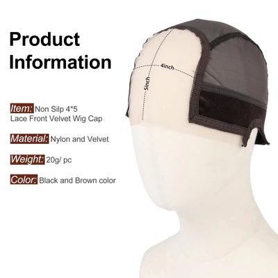 Lace Wig Cap With Grip Band For Keeping Wigs On Place Transparent Lace For Front Wigs Non Slip U Part Wig Cap For Making Wigs