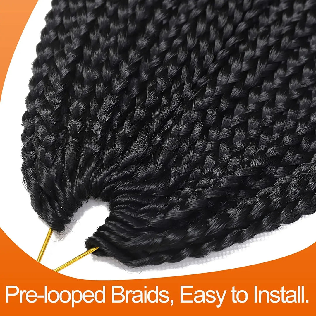 Pre-Looped Box Braided Crochet Hair Wig