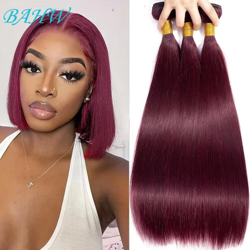 Straight Burgundy Hair Bundles - JoySky Hair
