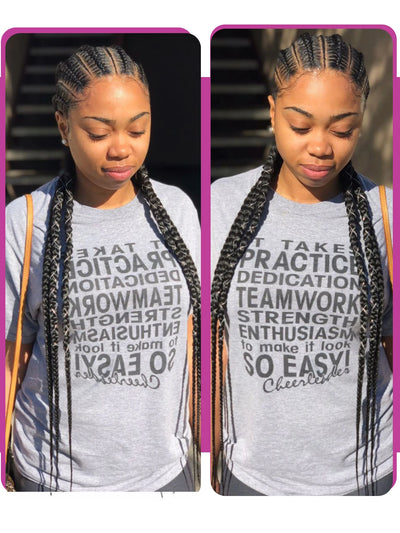 36 Inch Cornrows Braided Wigs Synthetic Lace Wig For Black Women Jumbo Braid African Knotless Box Braids Hair