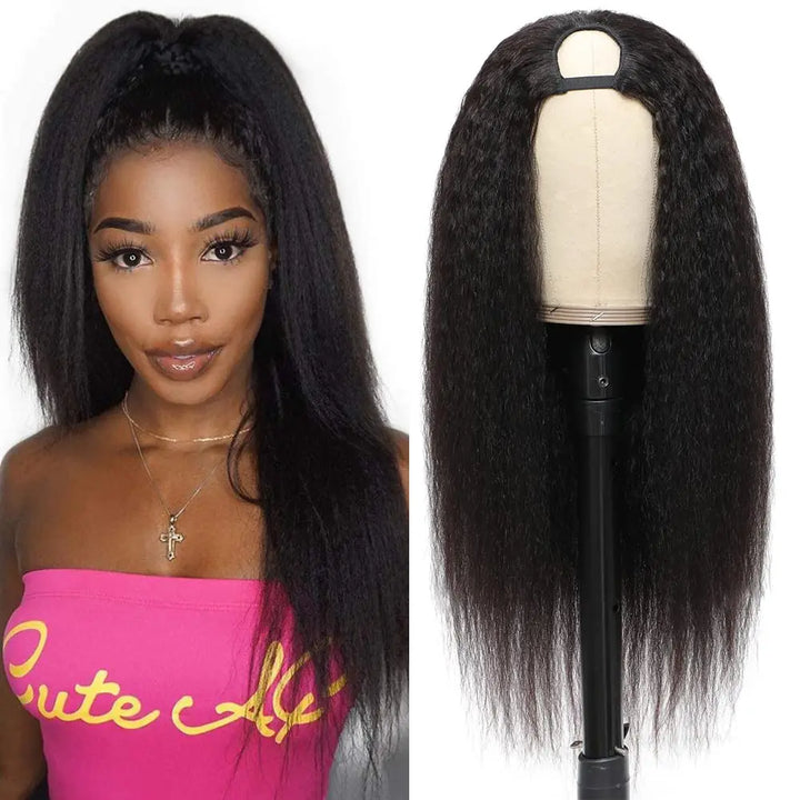 Kinky Straight U-Part Half Wig - JoySky Hair
