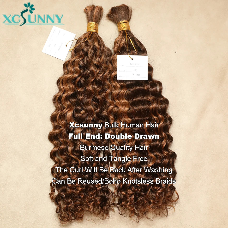 Loose Deep Curly Human Hair for Braiding - JoySky Hair