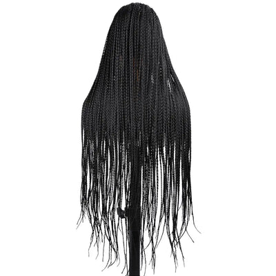 Synthetic Full Lace Wig Braided Wigs For Black Women Cornrow Box Wig Braid 36 Inches Braiding Hair Knotless Box Braids Wigs
