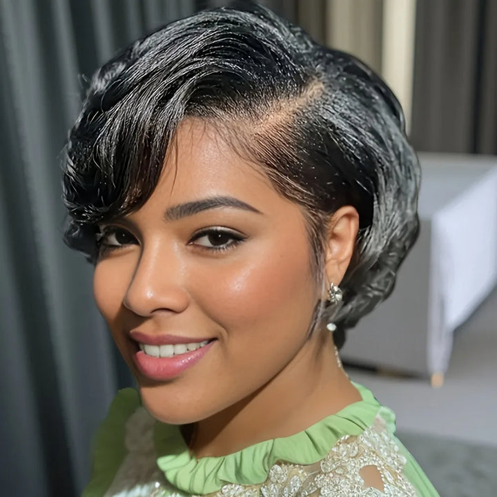 8-Inch Pixie Cut 13x4 Lace Human Hair Wig