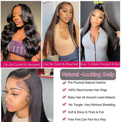 Body Wave Human Hair Wigs 100% Human Hair Quality 13X6 Hd Lace Frontal Wig 250 Density Brazilian Original 40Inch Lace Front Wigs