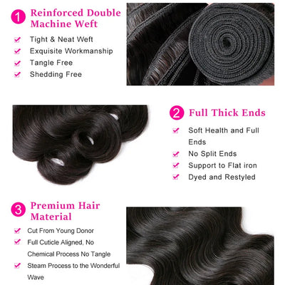 16/18/20/22/24 Inches Loose Body Wave Raw Remy