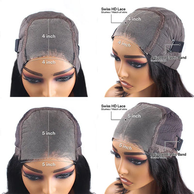 Wear and Go Glueless Wig 100% Human Hair 30 inch Deep Wave 4x4 5x5 Hd Lace Closure Wig Pre Cut Lace Curly Wigs Ready To Wear Wig