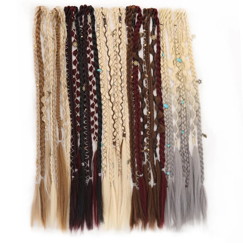 Long Hand-Woven Clip-In Hair Braid - JoySky Hair