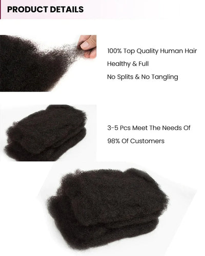 50g/Pc New Purple Color Remy Hair Extensions Afro Kinky Bulk Human Hair Extensions For Braiding DreadLock #2 #4 99J