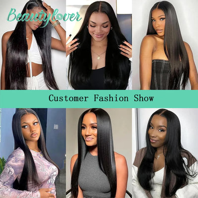 Straight Human Hair Wigs 6X4 Glueless Wigs Human Hair Ready To Wear 32 Inch Pre-Cut Human Hair Wigs Glueless For Black Women