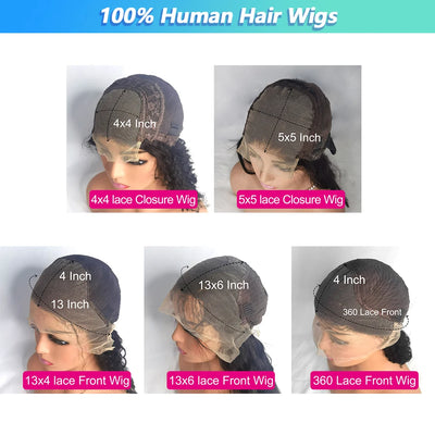 Water Wave Wig 13x4 Lace Front Wig Brazilian Human Hair Wig HD Transparent Swiss Lace Wigs Cheap Wig For Women Remy Casslow Hair