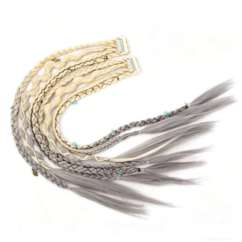 Long Hand-Woven Clip-In Hair Braid - JoySky Hair